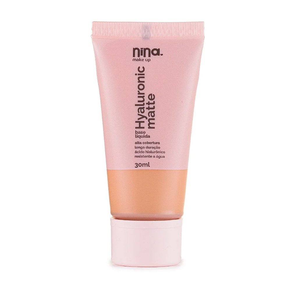 Base Líquida Nina Make Up Hyaluronico Matte Cor 04