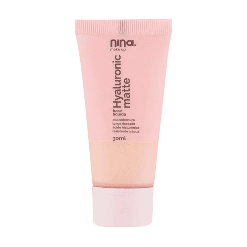 Base Líquida Nina Make Up Hyaluronico Matte Cor 01