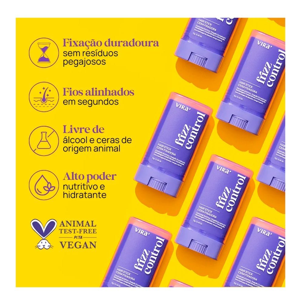Cera Fixadora Vira Hair Stick Frizz Control 13g 13g 2