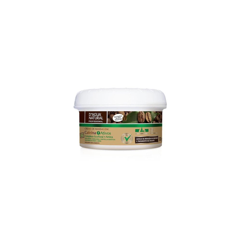 Creme De Massagem D’água Natural Cafeína 7 Ativos - 300g