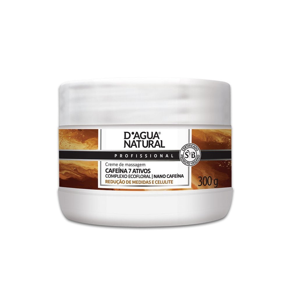 Creme De Massagem D’água Natural Cafeína 7 Ativos - 300g 300g 2
