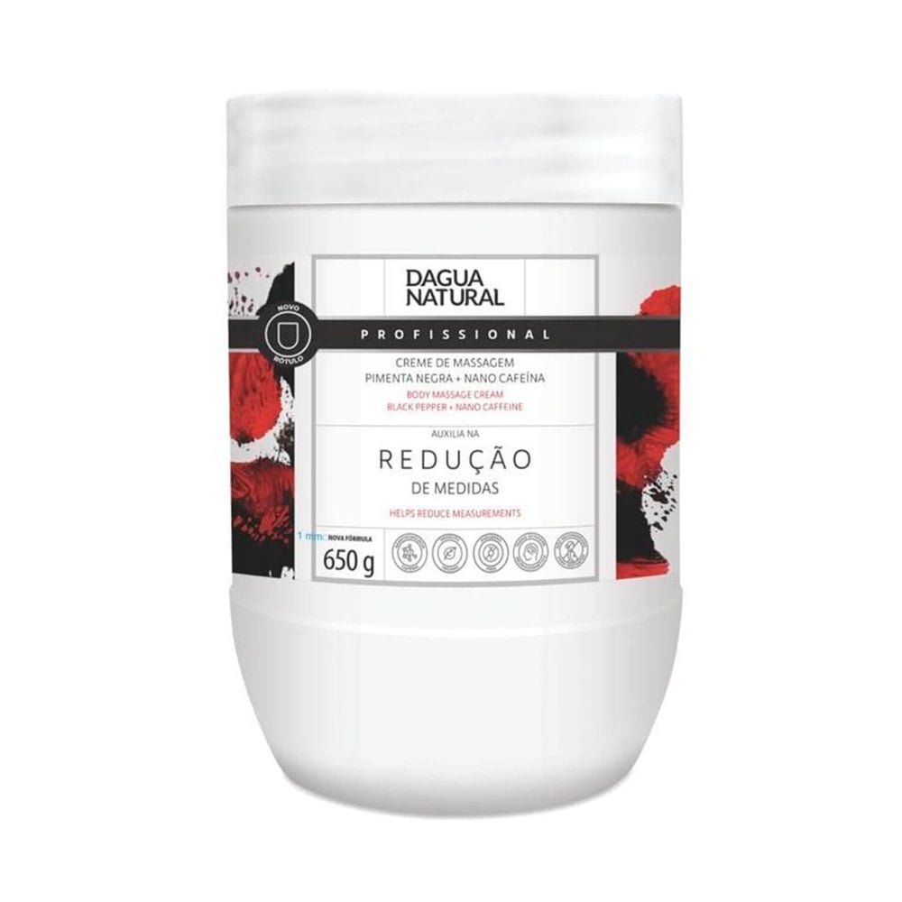 Creme De Massagem D’água Natural Pimenta Negra - 650g