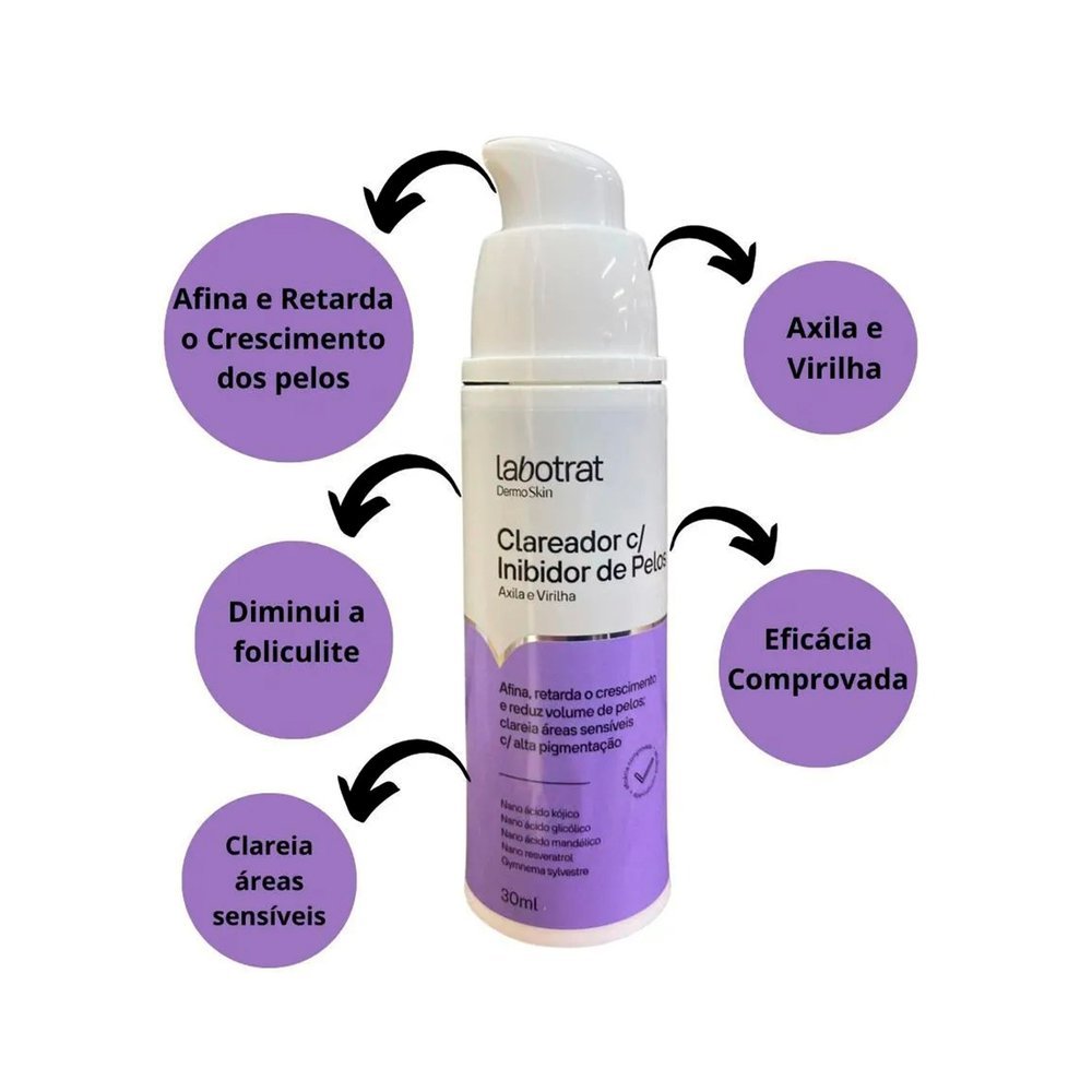 Creme Labotrat Clareador Com Inibidor de Pelos Virilha e Axila - 30ml 30ml 2