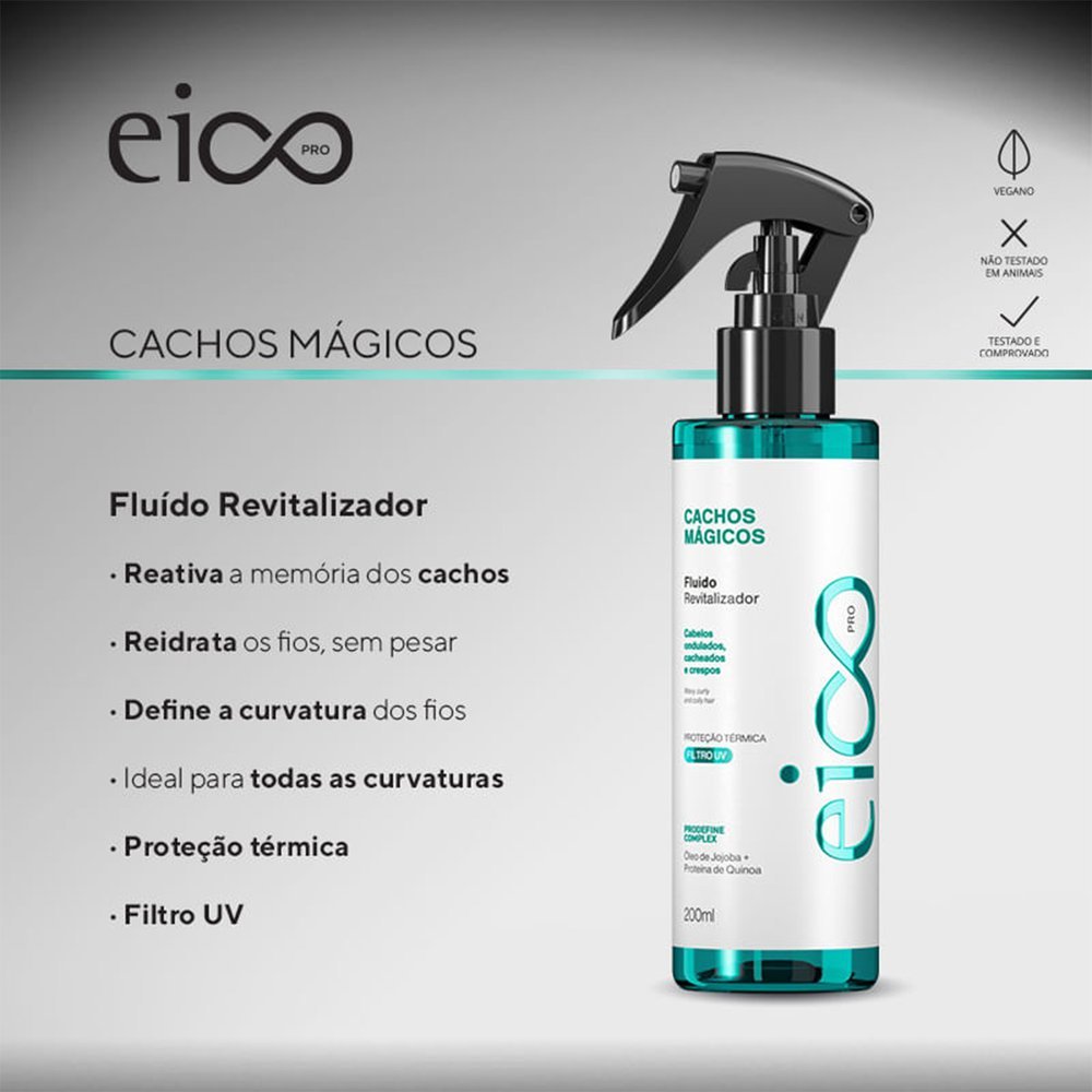 Fluido Eico Pro Cachos Mágicos Revitalizador 200ml 200ml 2