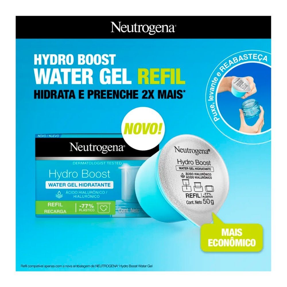 Gel Facial Neutrogena Hidratante Hydro Boost Water Refil 50g 50g 3