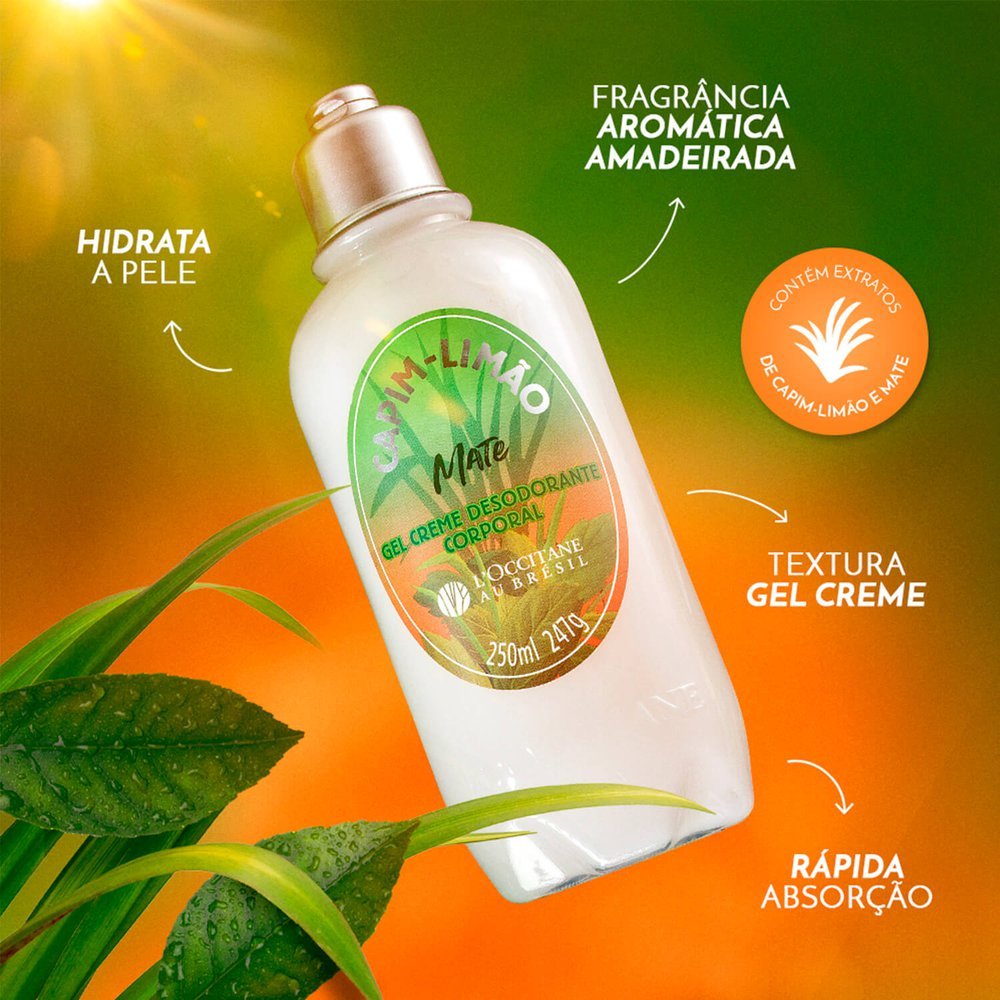 Hidratante Corporal L'Occitane Au Brésil Capim Limão Mate 250ml 250ml 2