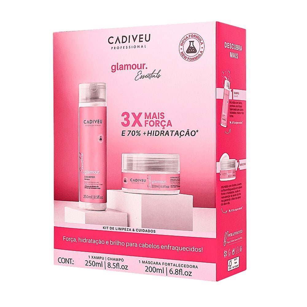 Kit Cadiveu Shampoo 250ml + Máscara 200ml Glamour