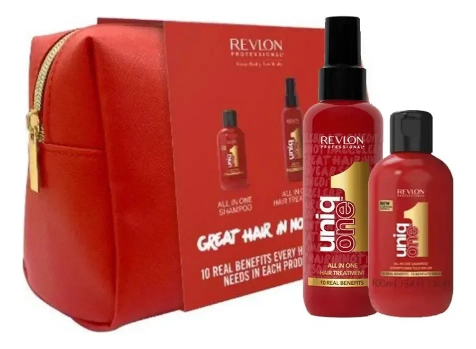 Kit Revlon Shampoo 100ml + Leave In 150ml + Necessaire Uniq One
