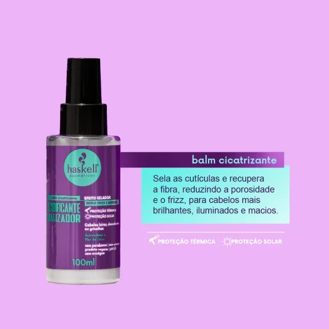 Balm Capilar Haskell Acidificante Matizador 100ml 100ml 2