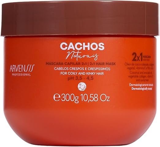 Máscara Arvensis 2 em 1 No Poo Cachos Naturais 300g
