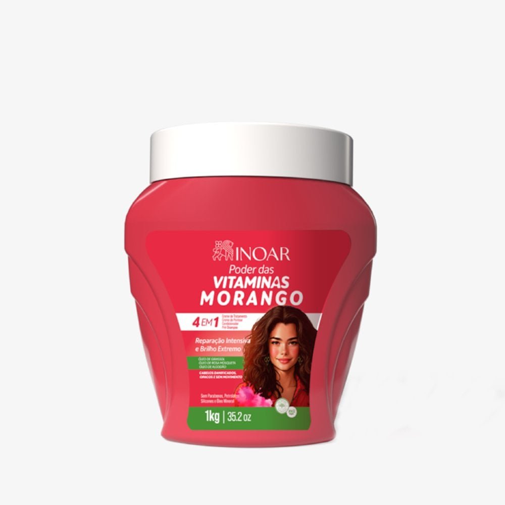 Máscara Inoar Poder das Vitaminas Morango 1kg
