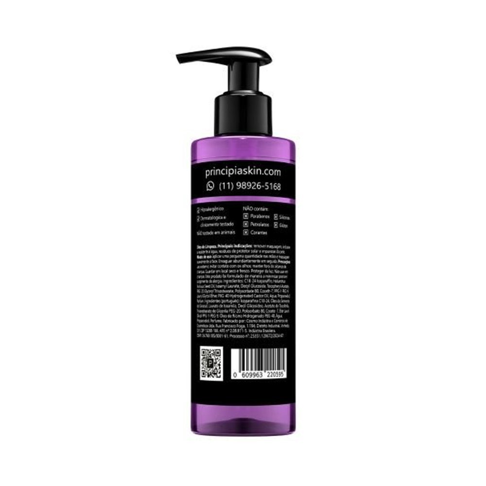 Óleo de Limpeza Demaquilante Principia 30% Óleo de Girassol + 5% Mix de Tensoativos + 1% Vitamina E OL-01 200ml 200ml 2