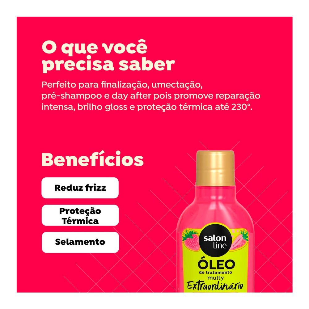 Óleo de Tratamento Salon Line Cachos dos Sonhos Multy Extraordinário Morango 50ml 50ml 2