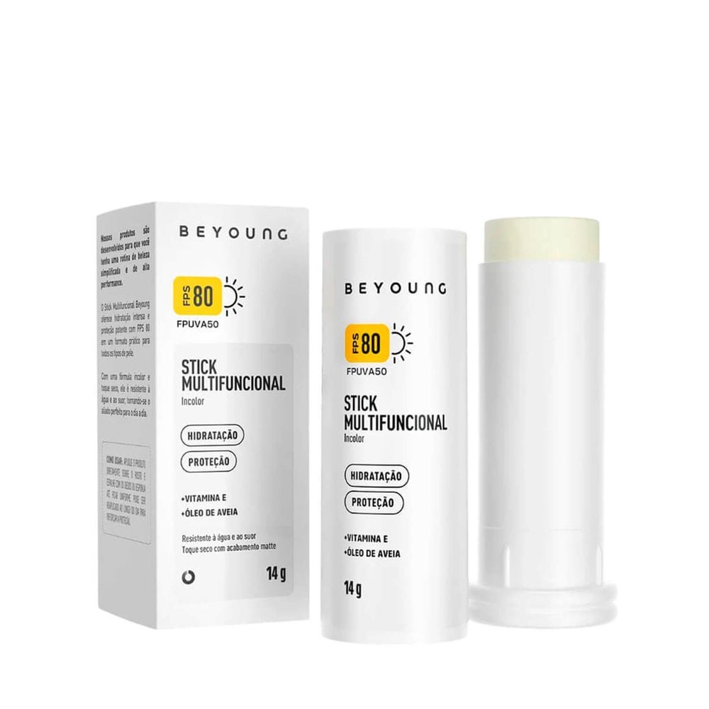 Protetor Solar Beyoung FPS80 Stick Incolor 14g