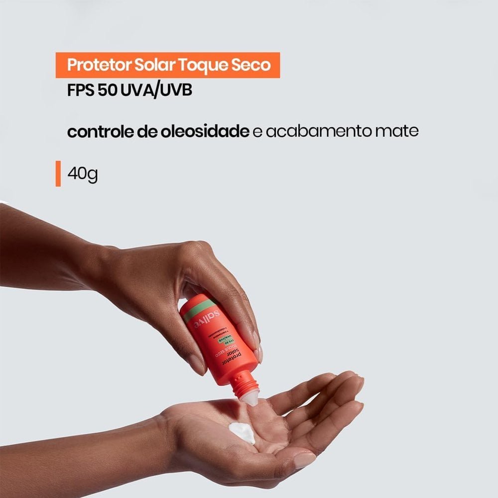 Protetor Solar Facial Sallve Toque Seco Niacinamida FPS 50 40g 40g 3