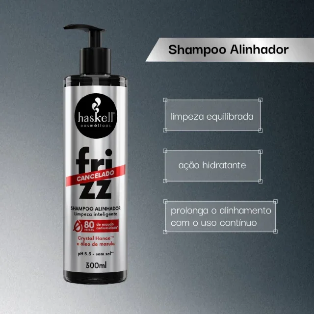 Shampoo Haskell Frizz Cancelado 300ml 300ml 2