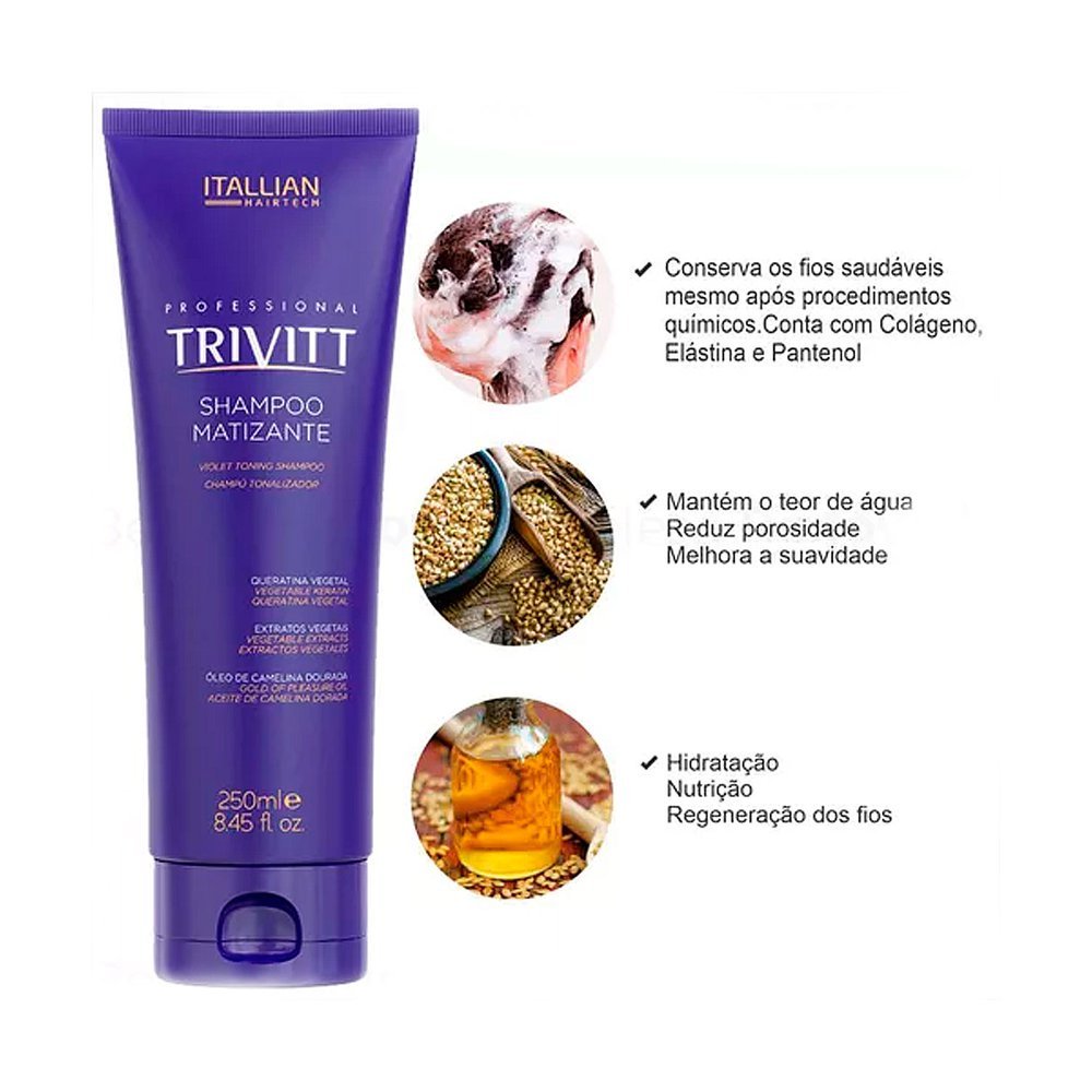 Shampoo Itallian Trivitt Matizante 250ml 250ml 2