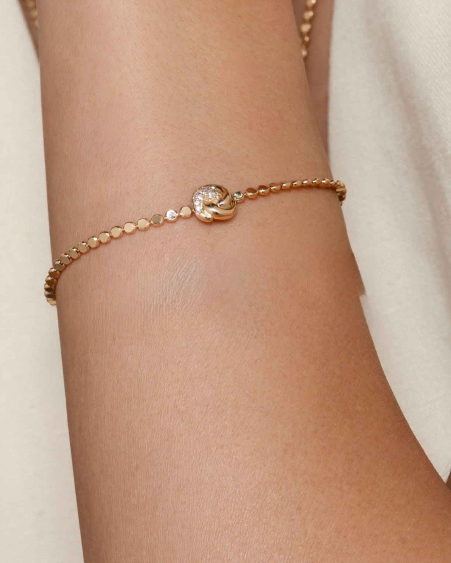 Pulseira Semijoia Banhada a Ouro 18k Cravejada Zircônias Dourado 2