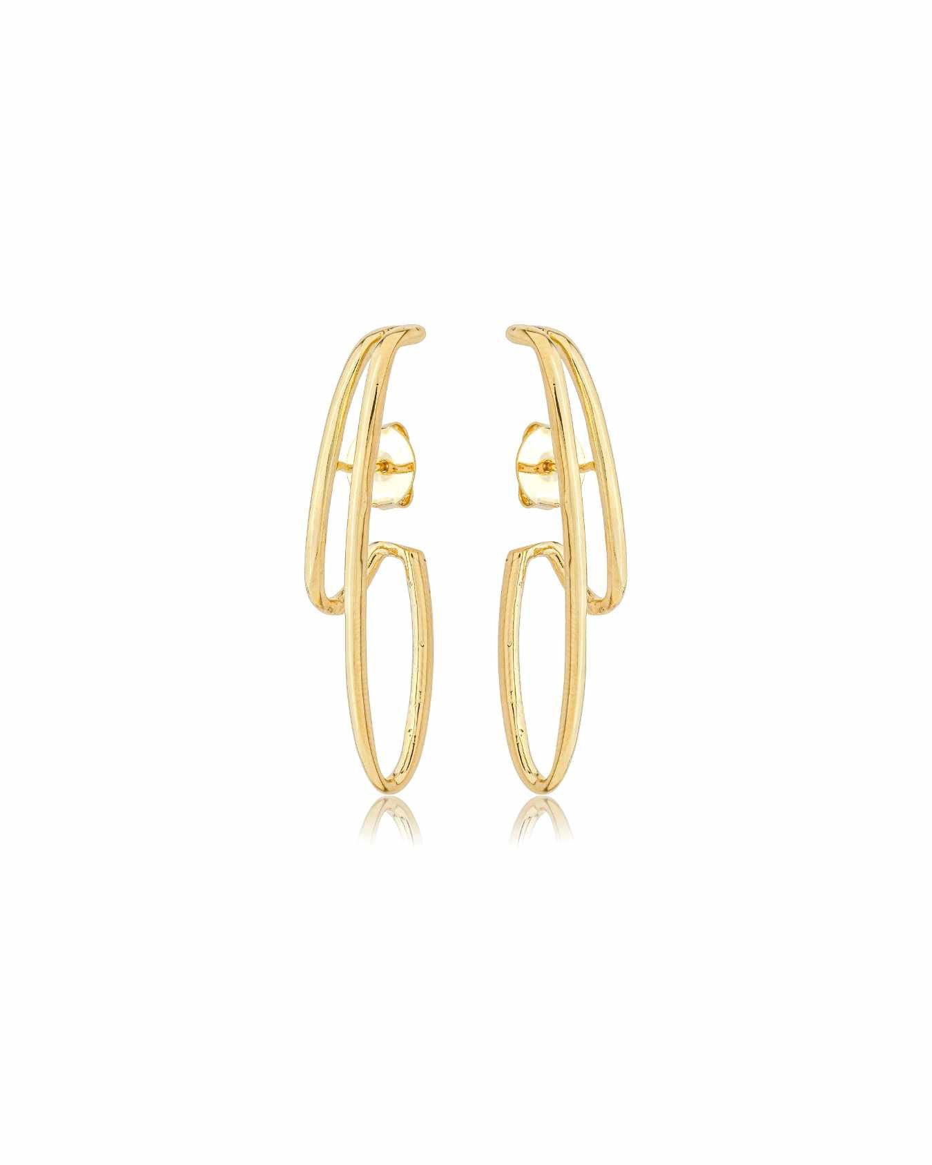 Brinco Semijoia Banhado a Ouro 18k Minimalista