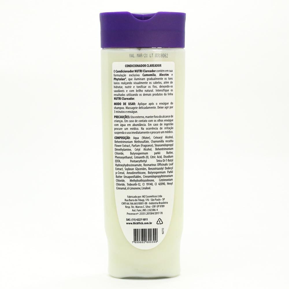 Condicionador Nick Vick Nutri Clareador 300ml 300ml 2