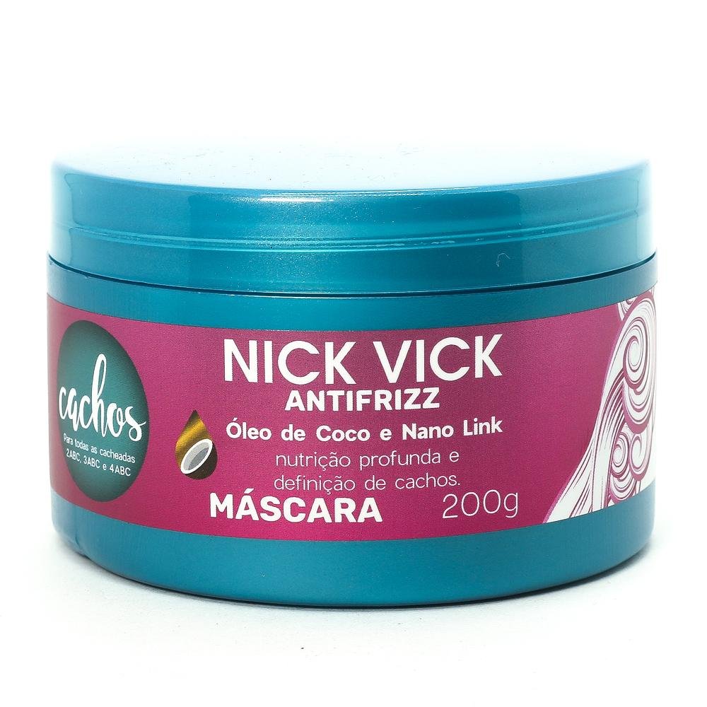 Máscara Cachos Nick Vick Antifrizz 200g Cabelos Cacheados 200g 1