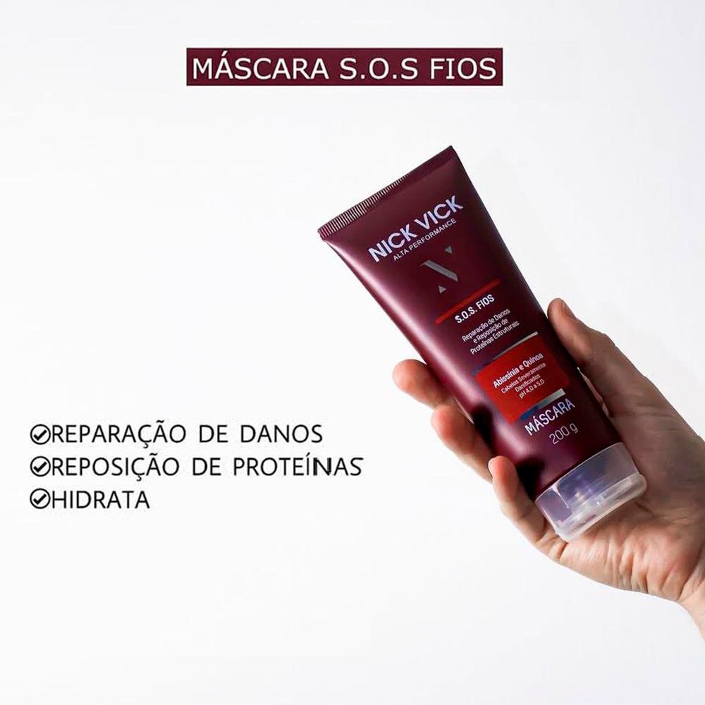 Mascara SOS Fios Nick Vick Alta Performance 200g 200g 2