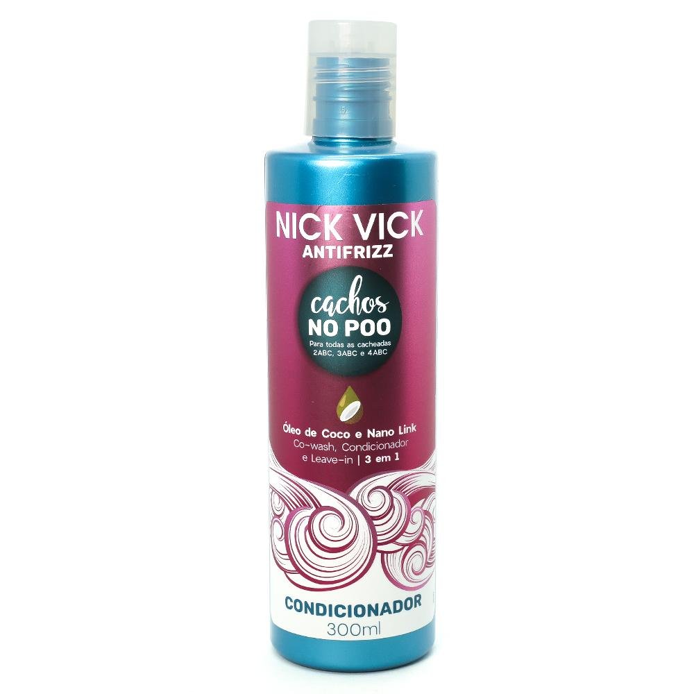 Condicionador Cachos No Poo Nick Vick Antifrizz 300ml