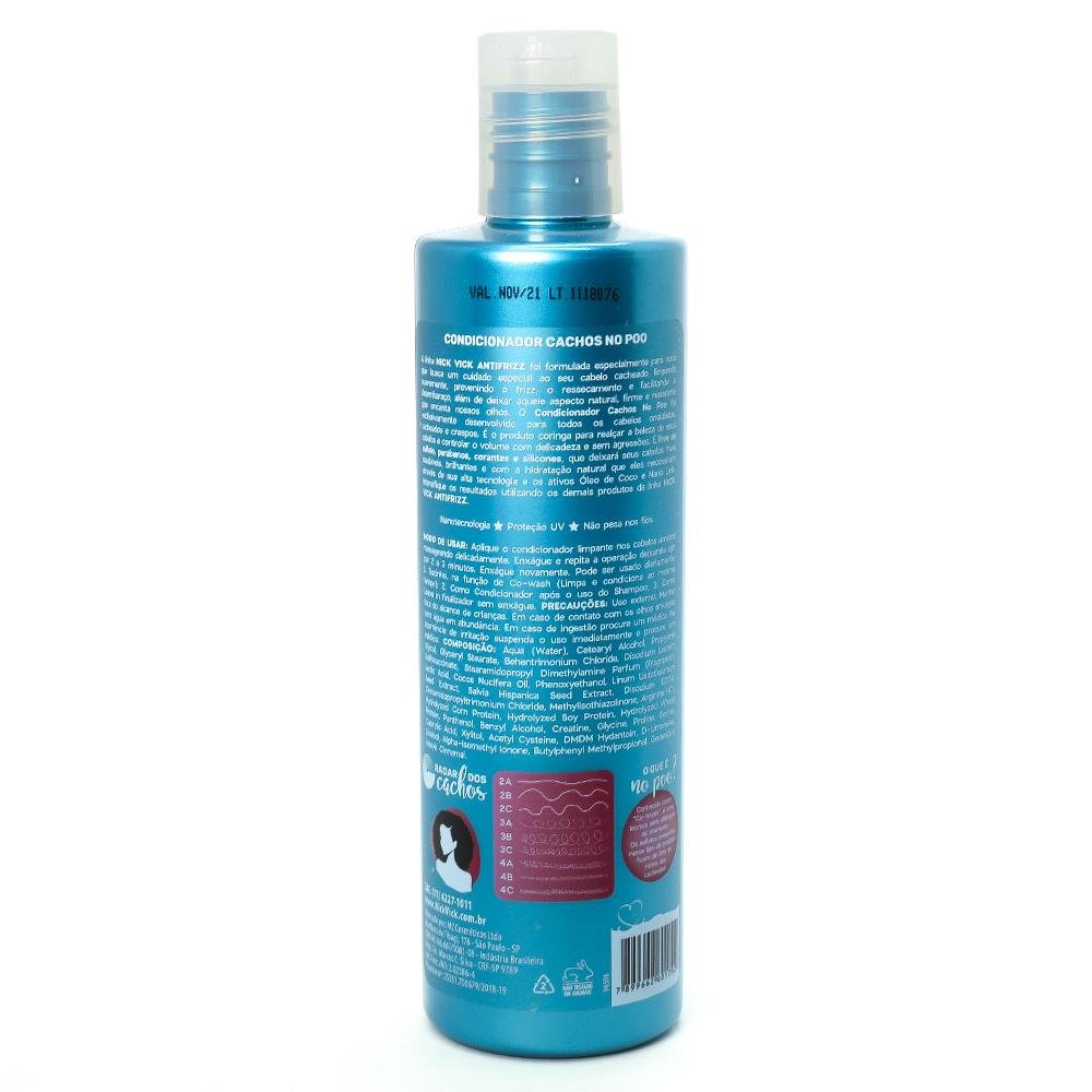 Condicionador Cachos No Poo Nick Vick Antifrizz 300ml 300ml 3