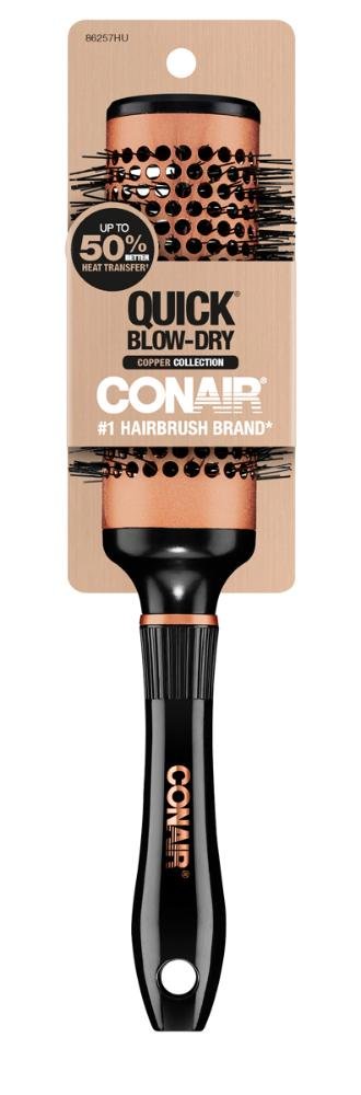 Conair Quick Blow Dry Ventilada Redonda Escova de Cabelo ÚNICO 2