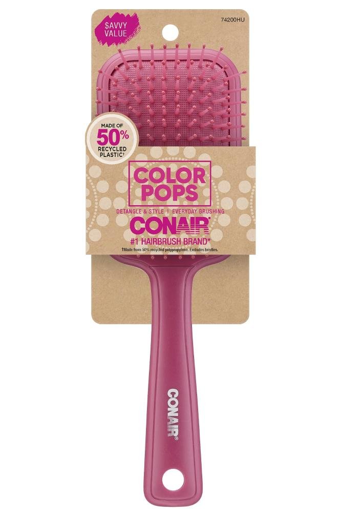 Conair Color Pops Pink Quadrada Escova de Cabelo Almofadada ÚNICO 2