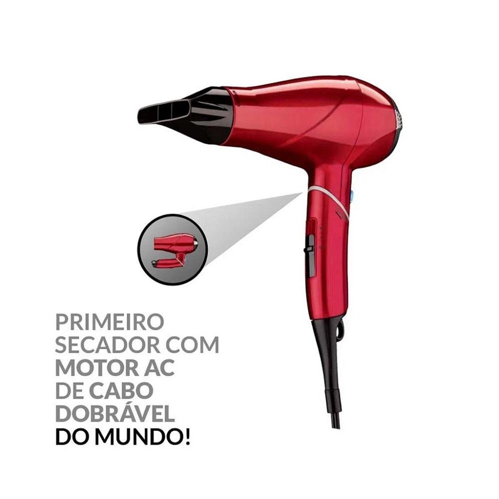 Conair Hair Designer Secador 110V Vermelho 2