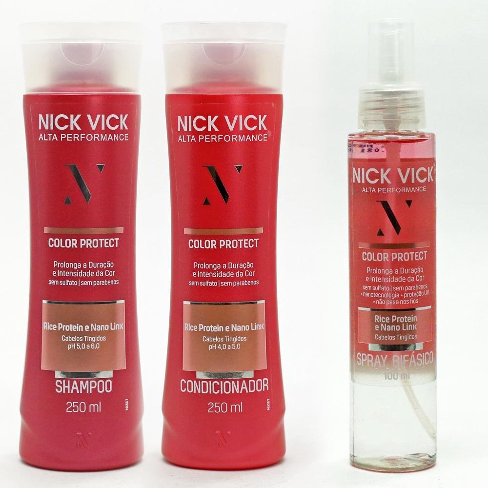 Kit NICK VICK Color Protect Shampoo Cond e Spray Bifásico ÚNICO 1