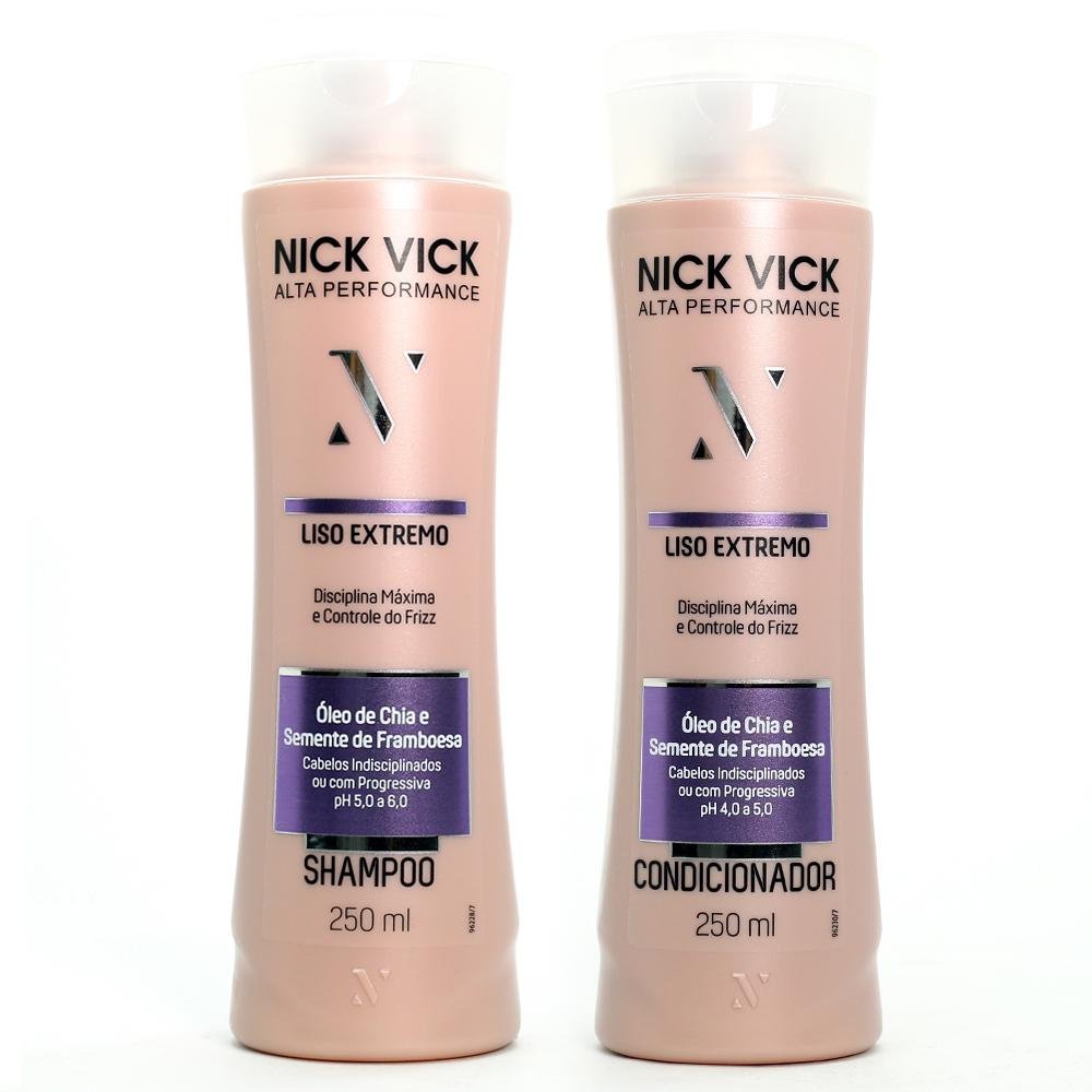 Kit NICK VICK Liso Extremo Shampoo e Condicionador ÚNICO 1