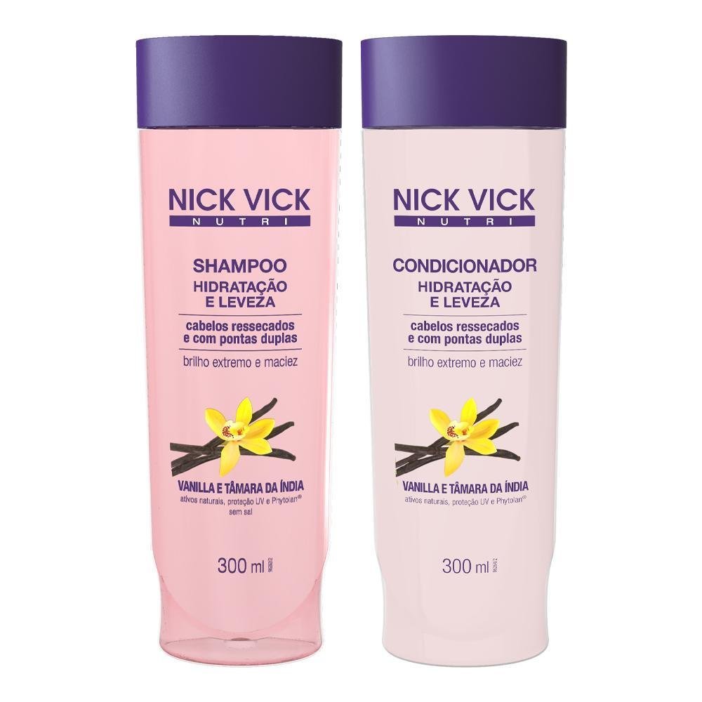 KIT SHAMPOO COND HIDRATAÇÃO E LEVEZA NICK VICK NUTRI 300ML