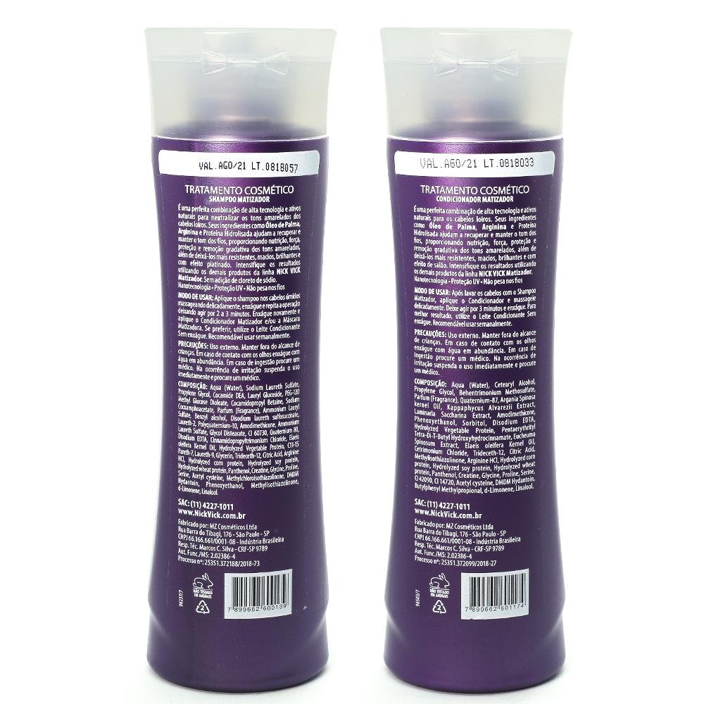 Kit NICK VICK Matizador Shampoo e Condicionador ÚNICO 2