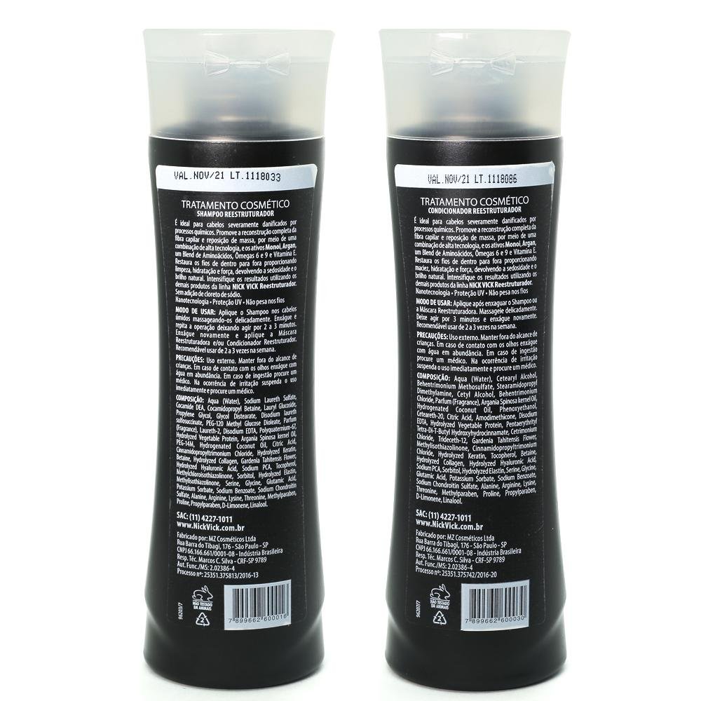 Kit NICK VICK Reestruturador Shampoo e Condicionador ÚNICO 2