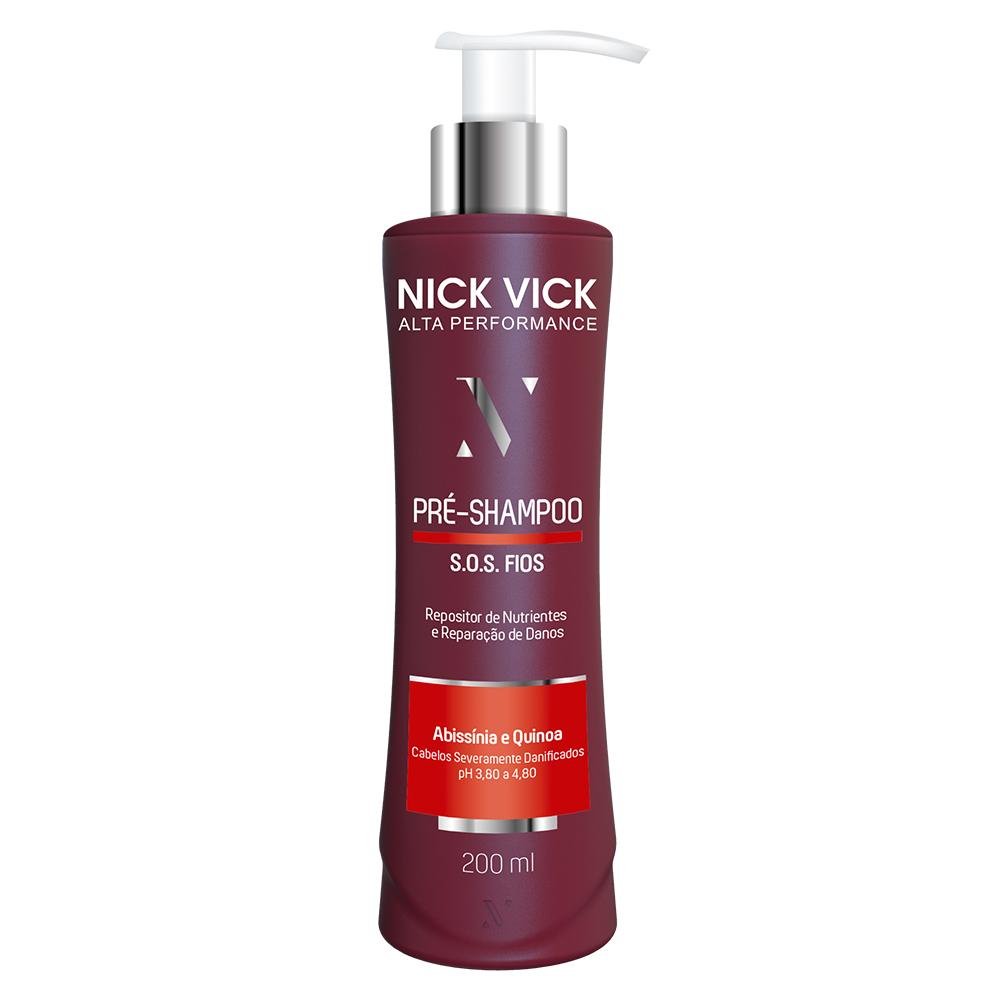 Pré Shampoo S.O.S Fios Nick Vick Alta Performance 200ml 200ml 1