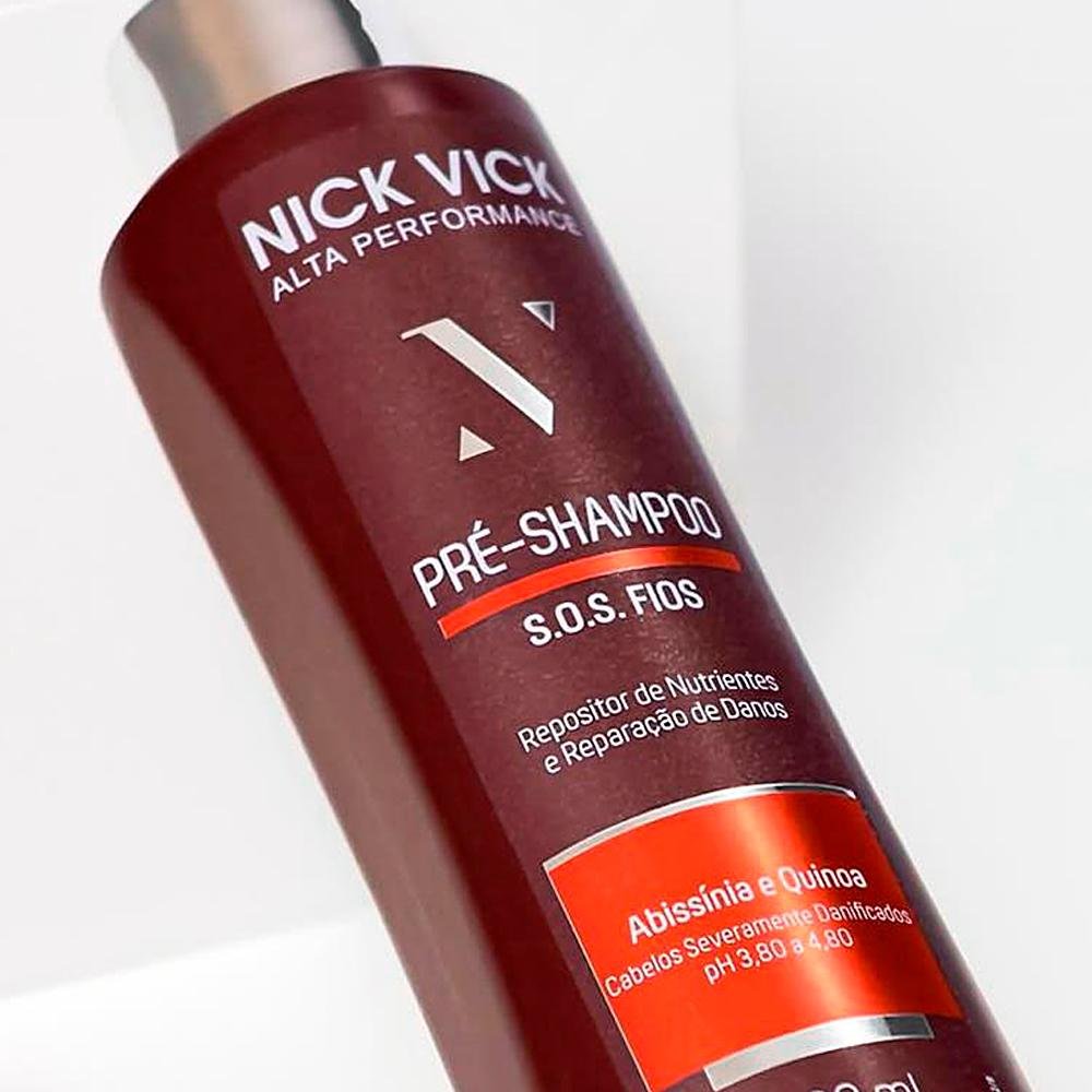 Pré Shampoo S.O.S Fios Nick Vick Alta Performance 200ml 200ml 3