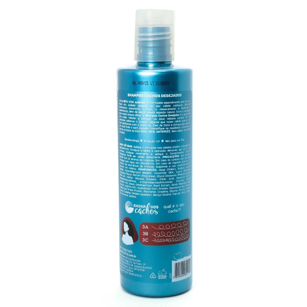 Shampoo Cachos Desejados Nick Vick Antifrizz 300ml 300ml 2