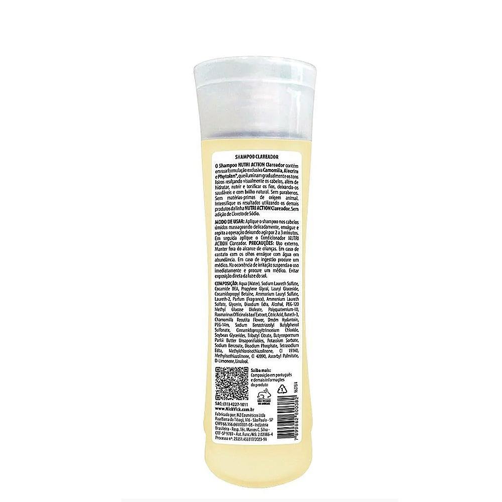 Shampoo Nick Vick Nutri Clareador 260ml 260ml 2