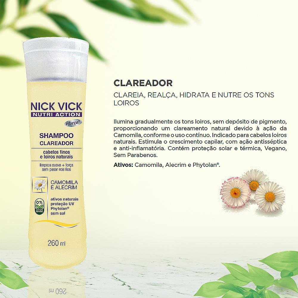Shampoo Nick Vick Nutri Clareador 260ml 260ml 3