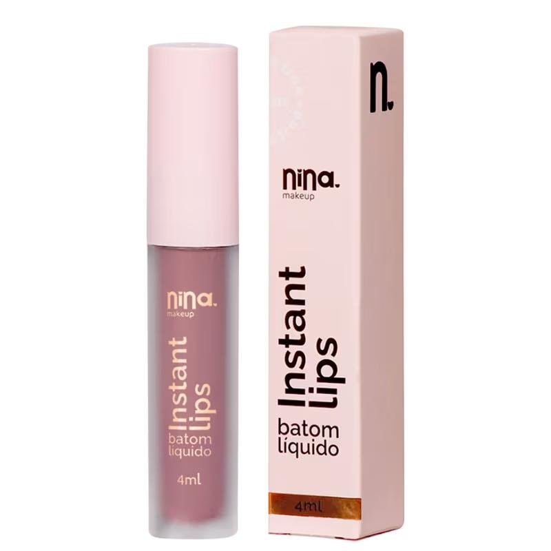 Nina Makeup Instant Lips Bride Batom Líquido 4ml Bride 3
