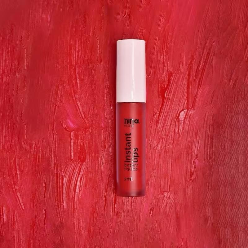 Nina Makeup Instant Lips Rubi Batom Líquido 4ml Rubi 2