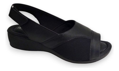 Sandalia Feminina Anabela Salto Baixo Joanetes Confortavel Calce Facil