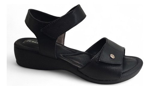 Sandalia Feminina Papete Salto Baixo Anabela com Calce Facil Confortavel