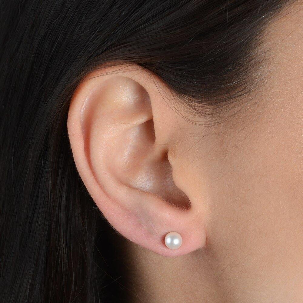 Brinco Dourado Classico de Pérola Dourado 2