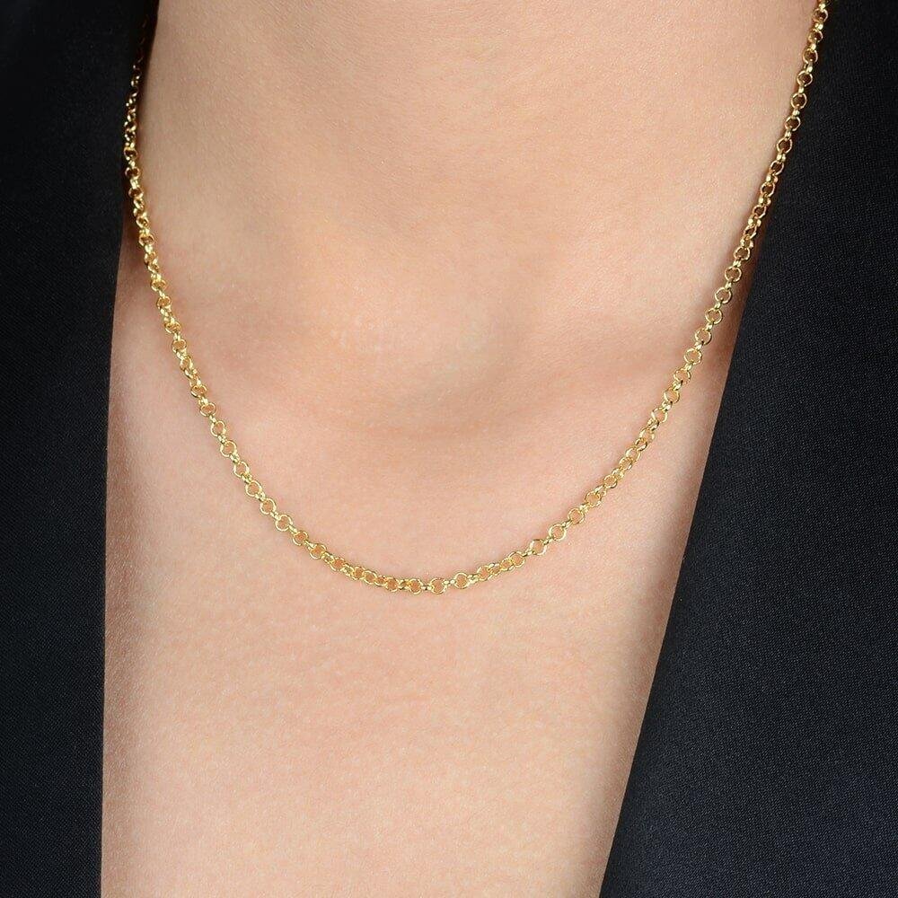 Corrente Dourada Elo Português Dourado 2