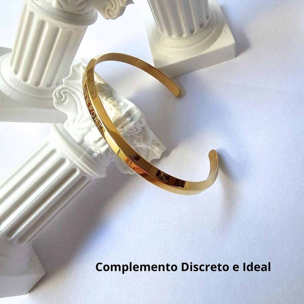 Bracelete Ajustável Feminino Dourado New Port Dourado 9