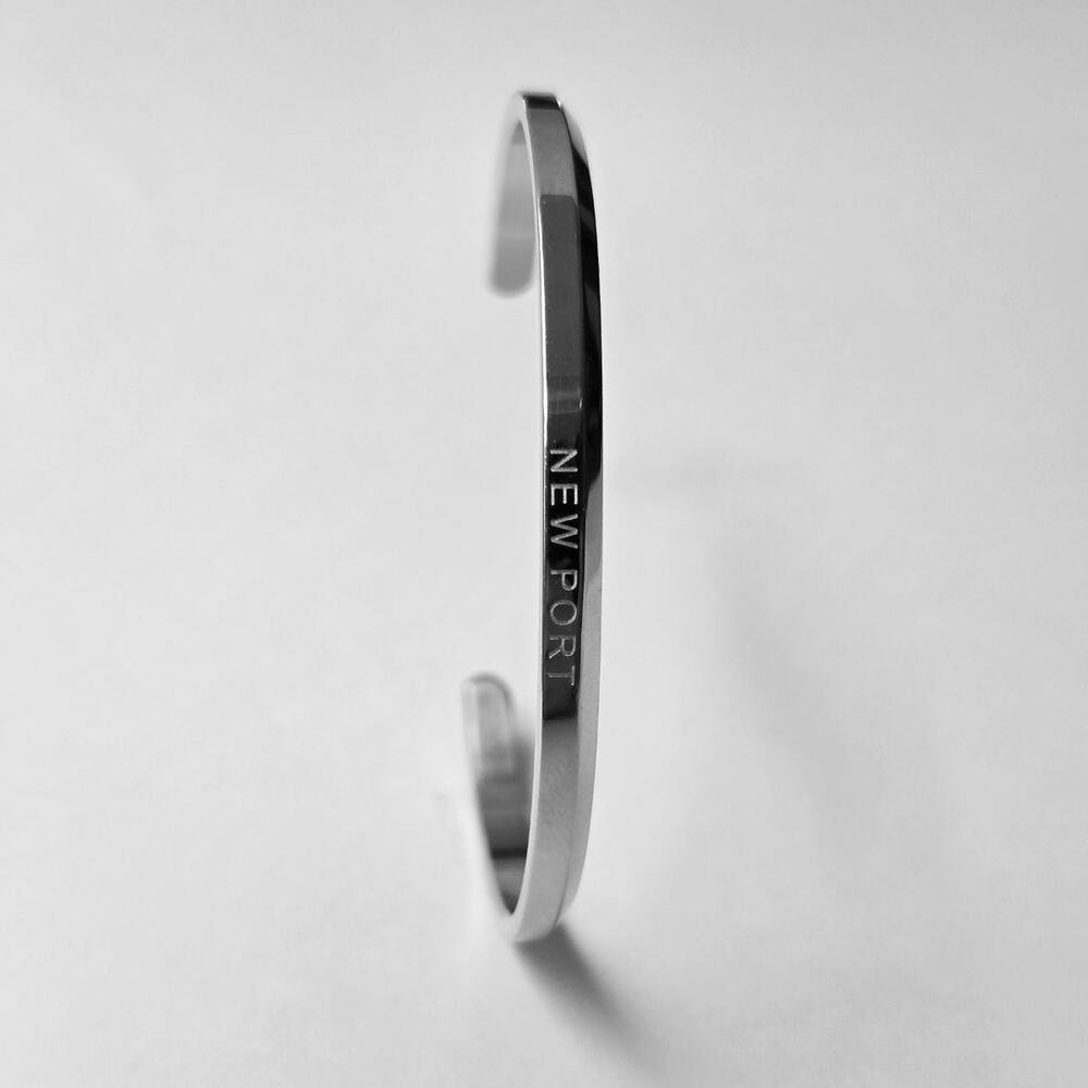 Pulseira Aço Prateado Minimalista New Port Prata 9