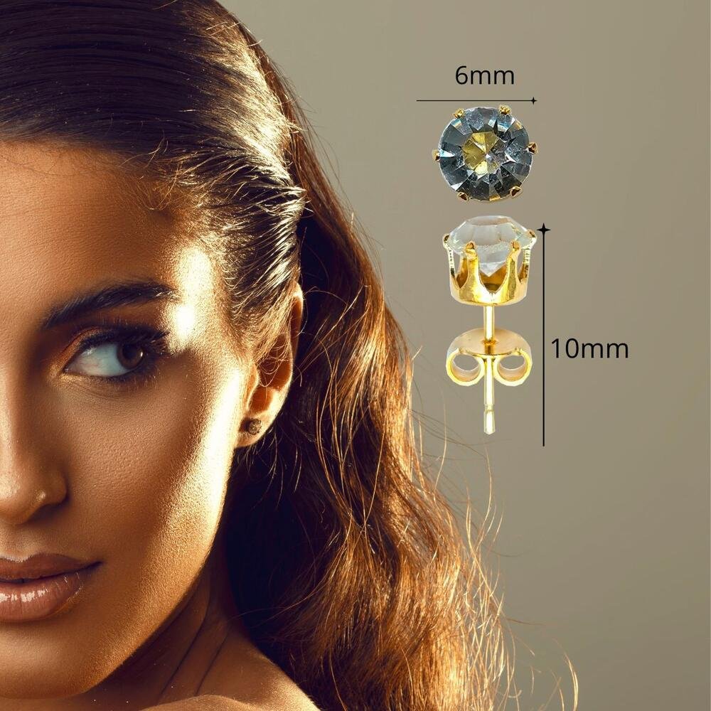 Brinco Ponto de Luz Banhado a Ouro 18k Antialérgico Dourado 2